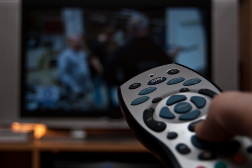 Picture of a person watching TV