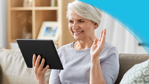 Getting Started | Canadian Hard Of Hearing Association - Woman chatting on a tablet