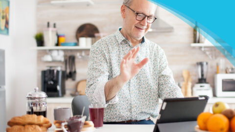 Code of Conduct | Canadian Hard Of Hearing Association - Man talking to a computer on a counter